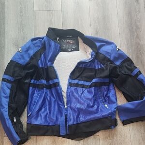 Teknic Blue and Black Men's Motorcycle Jacket